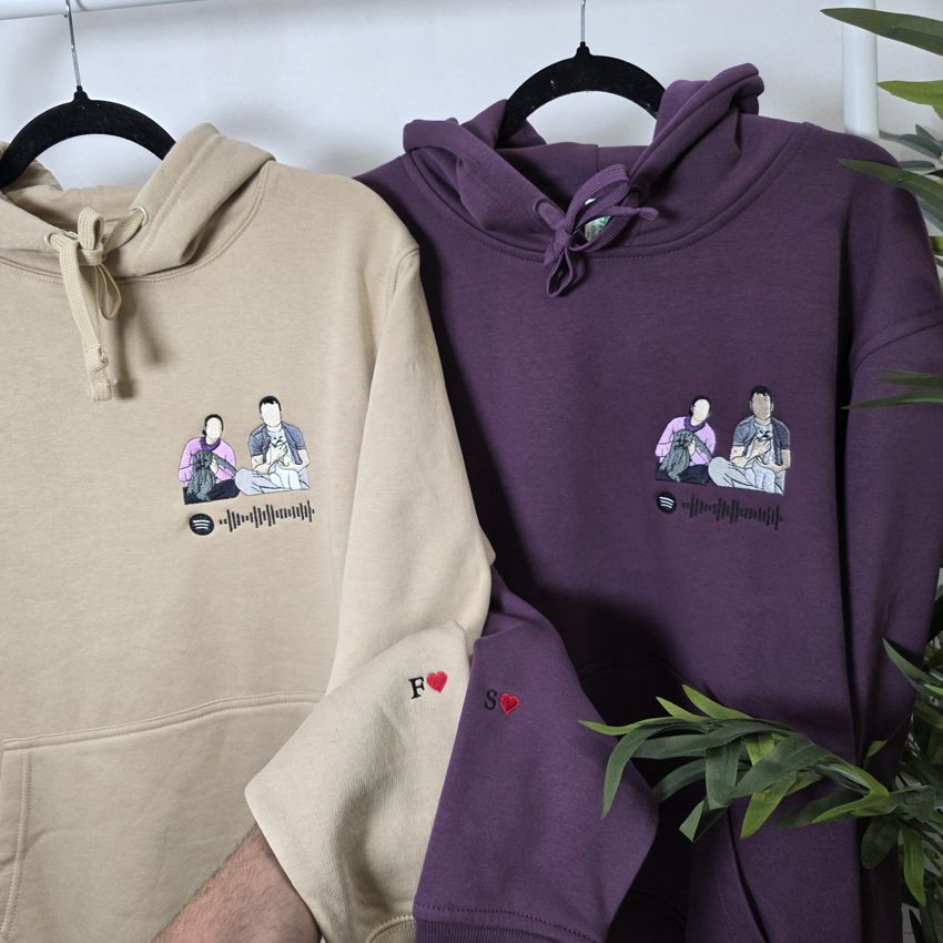 Pack 2 Sudaderas retrato + código Spotify