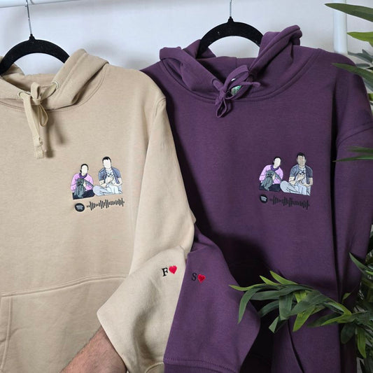Pack 2 Sudaderas retrato + código Spotify