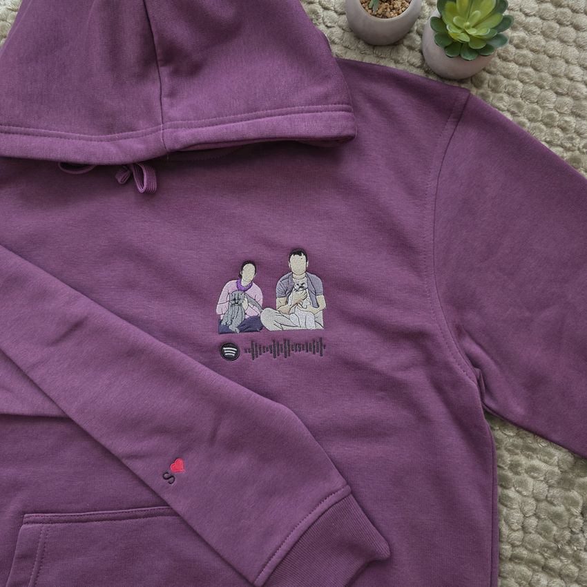 Sudadera retrato + código Spotify