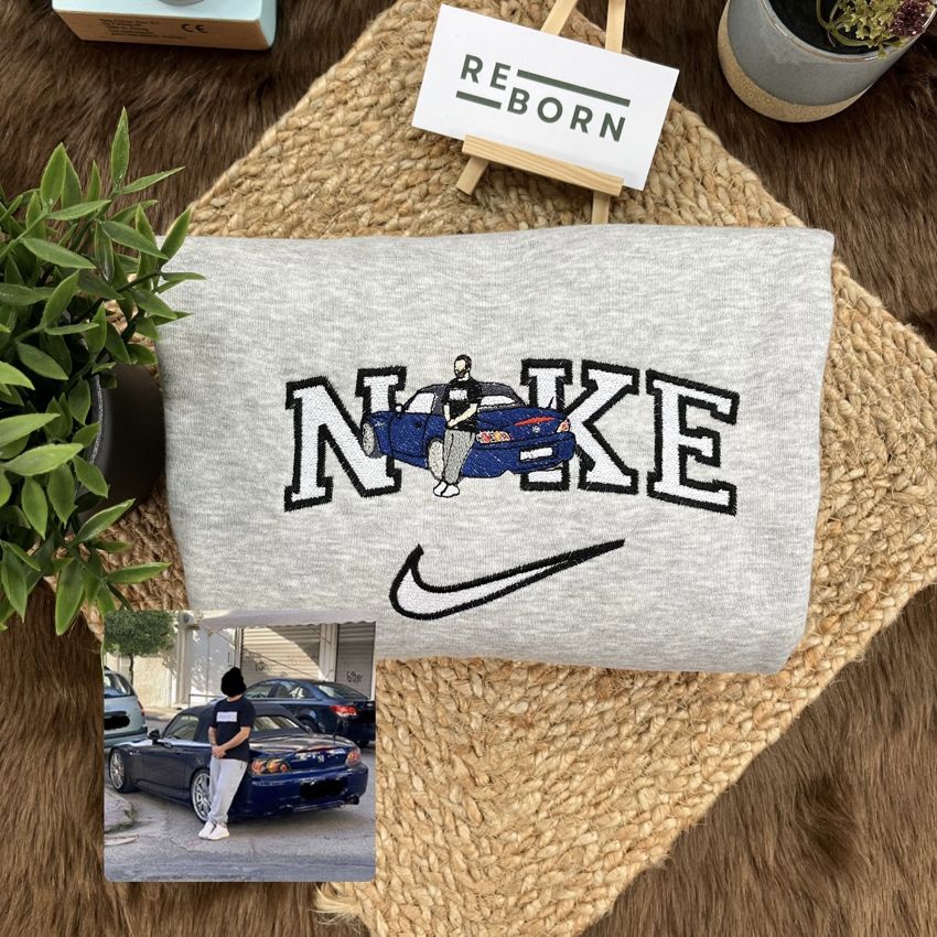 Sudadera retrato personalizada con logo