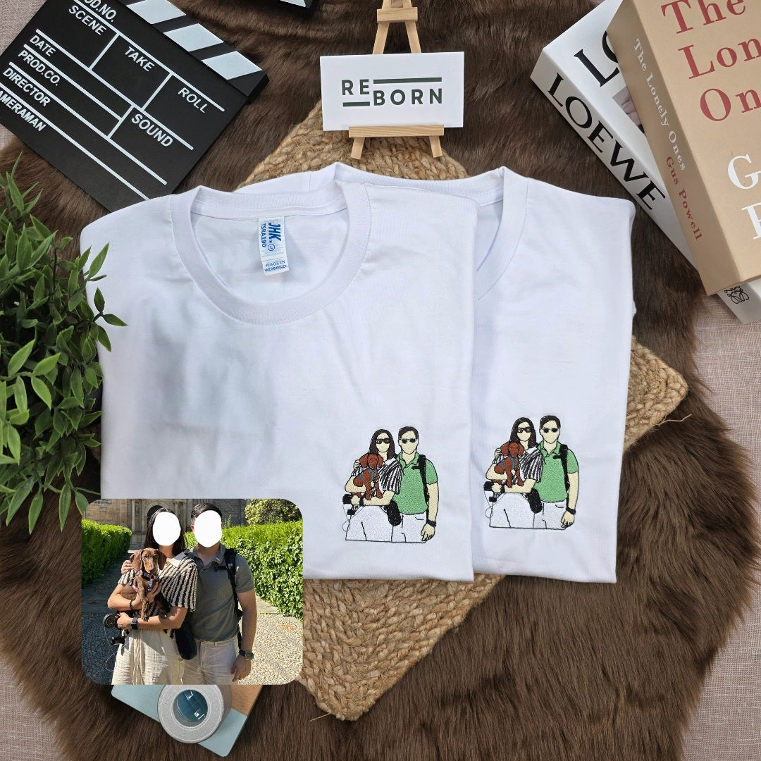 Pack 2 Camisetas retrato personalizado