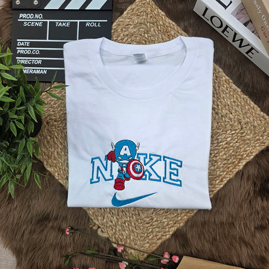 Camiseta Capitán Ámerica bordado