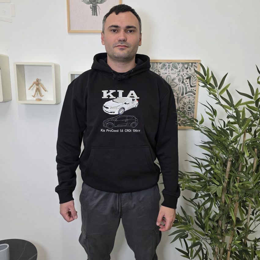 Sudadera retrato coche personalizada