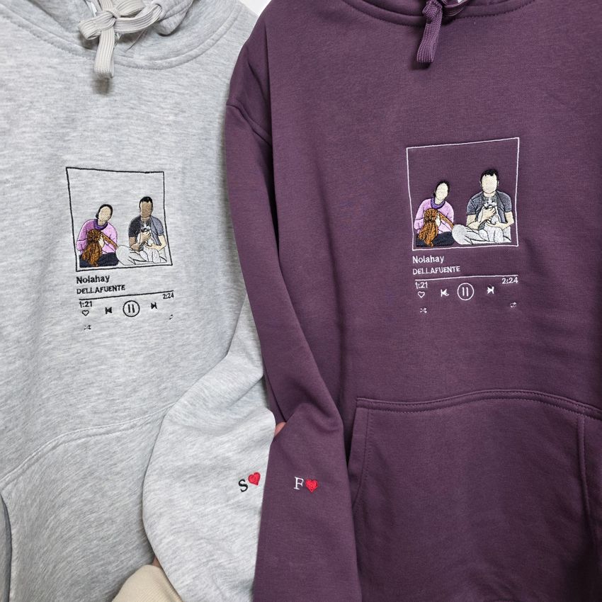 Pack 2 Sudaderas retrato + marco canción