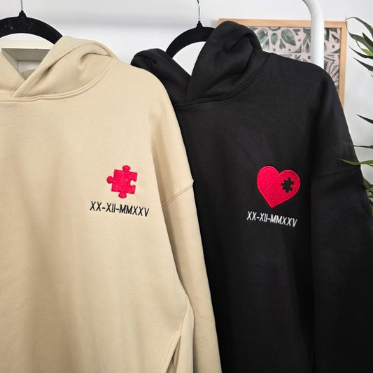 Pack 2 Sudaderas Corazón puzle