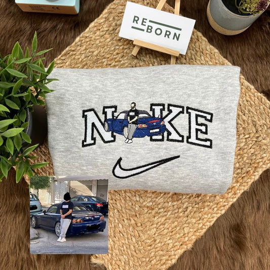 Sudadera retrato personalizada con logo