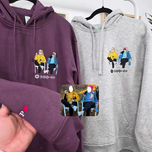 Pack 2 Sudaderas retrato + código Spotify