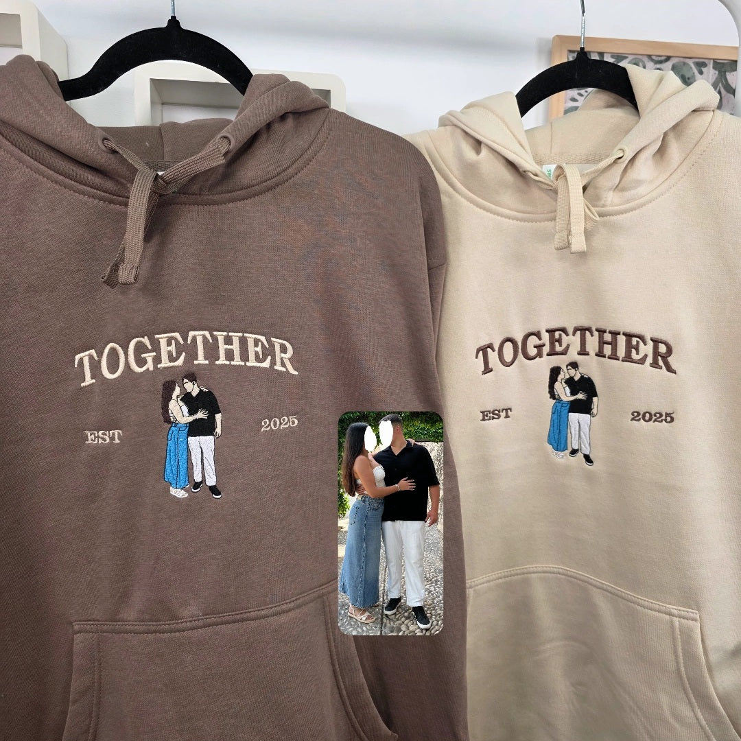 Pack of 2 personalized portrait sweatshirts