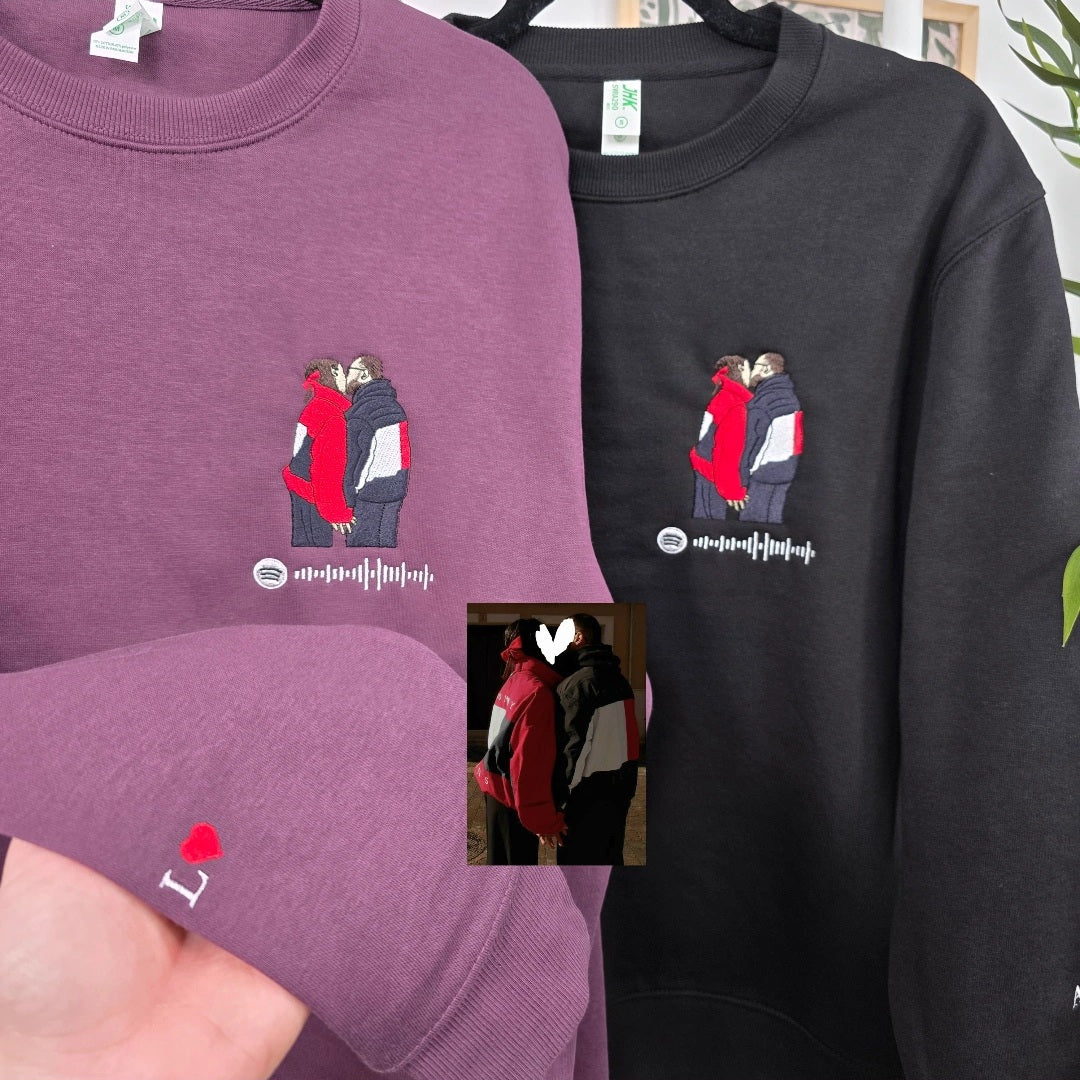 Pack 2 Sudaderas retrato + código Spotify