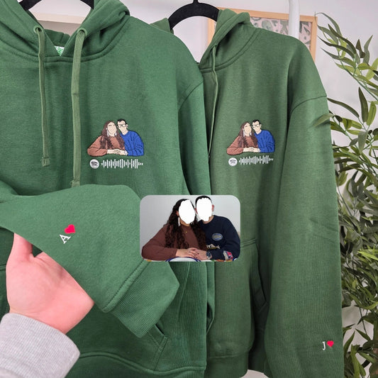 Pack 2 Sudaderas retrato + código Spotify