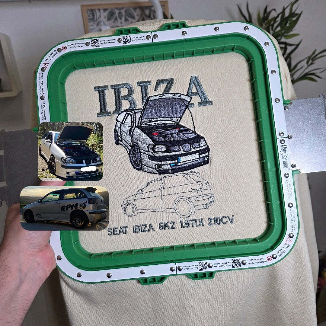 Personalized car portrait sweatshirt