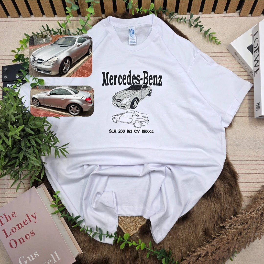 Camiseta retrato coche personalizada