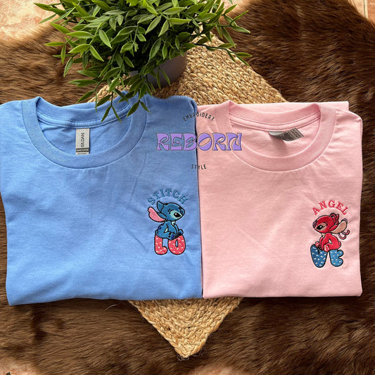 Pack Camisetas Stitch&Angel Bordadas