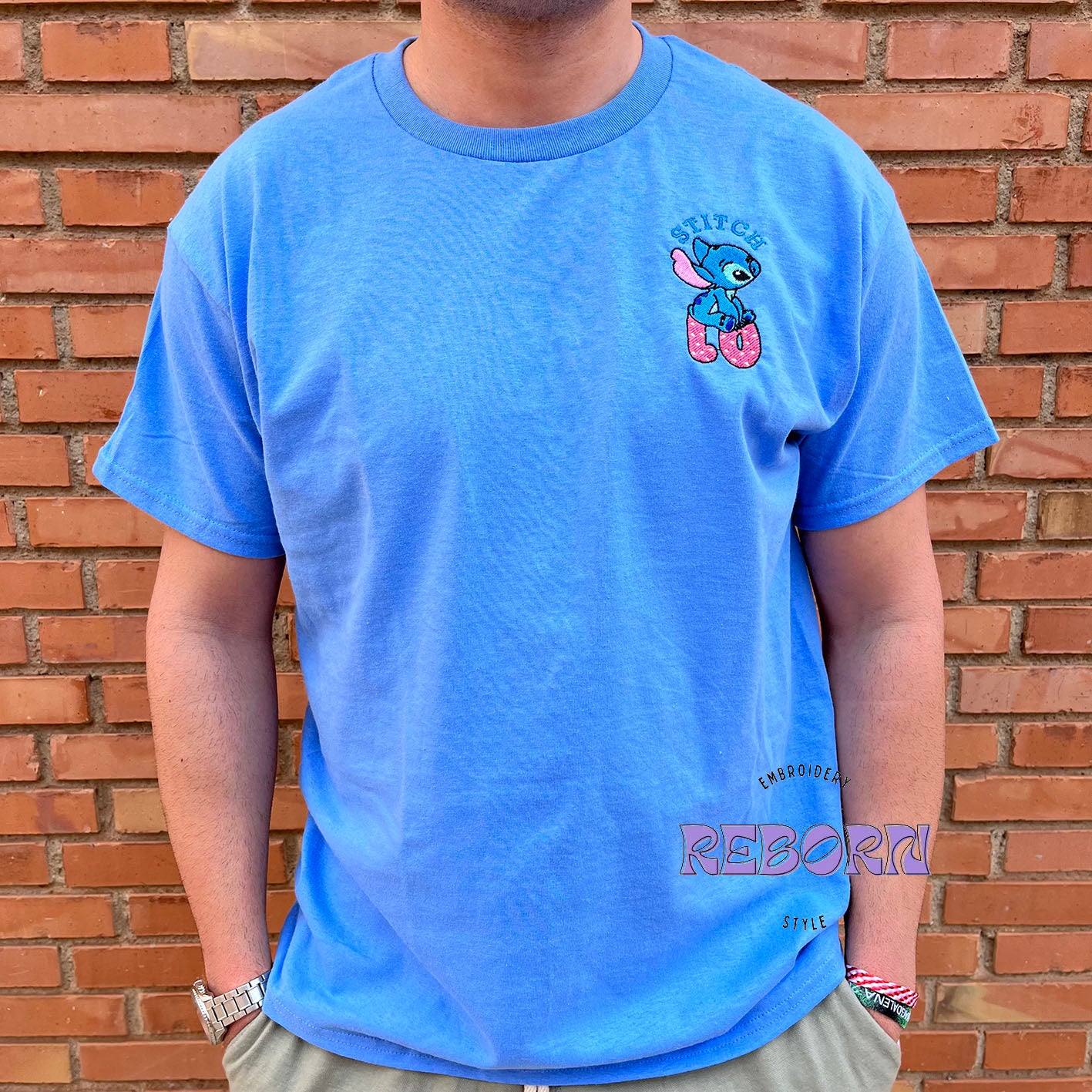 Camiseta Stitch Love Bordada