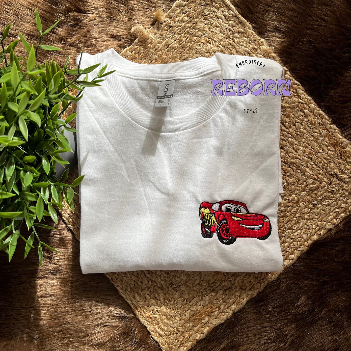 Camiseta Rayo McQueen Bordada