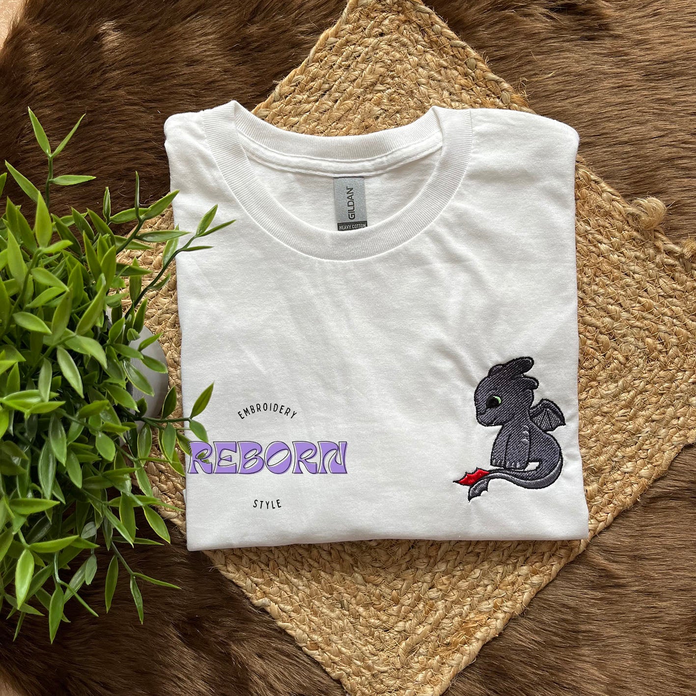 Camiseta Dragón 1 Bordada