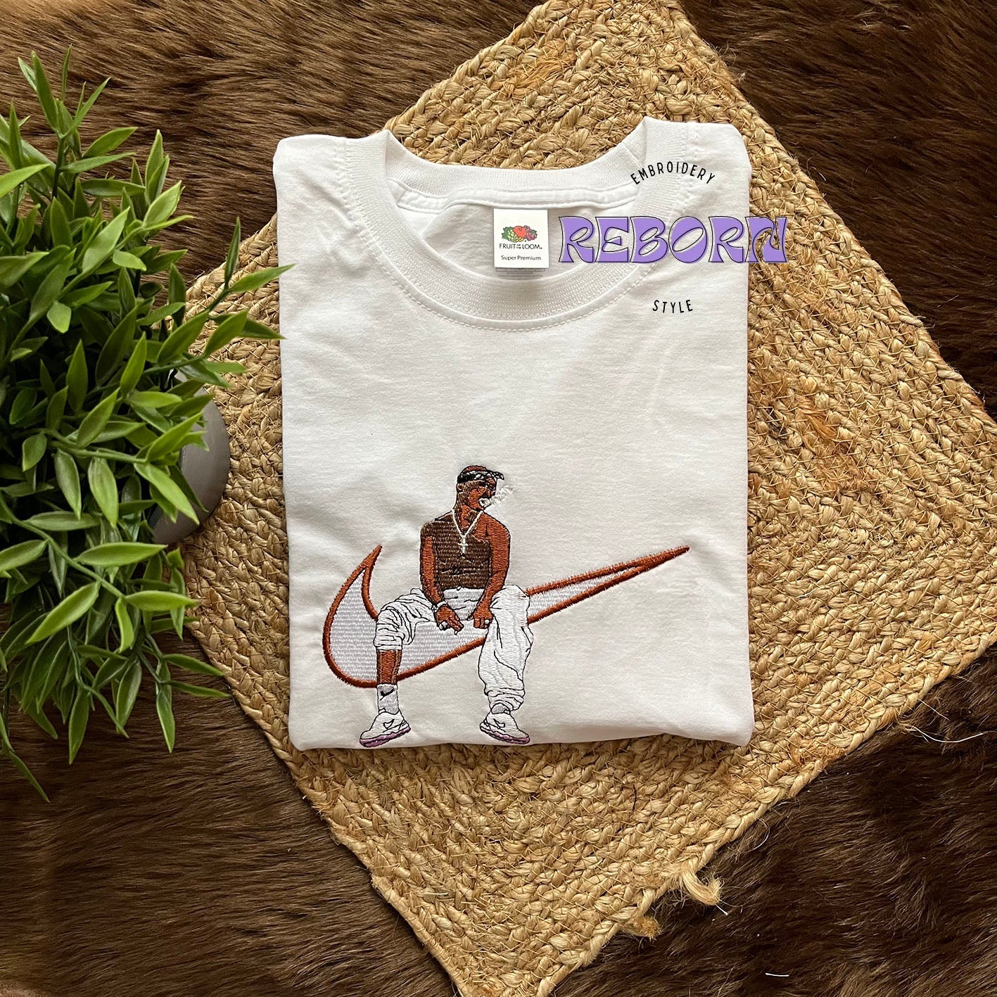 Camiseta Tupac Bordado