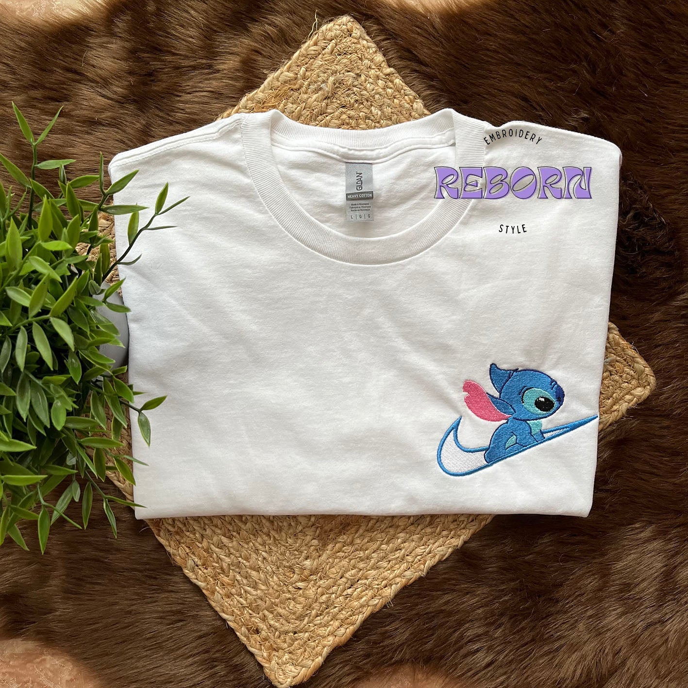 Camiseta Bordada Stitch