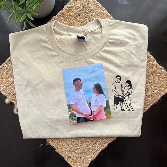 Camiseta retrato silueta personalizada