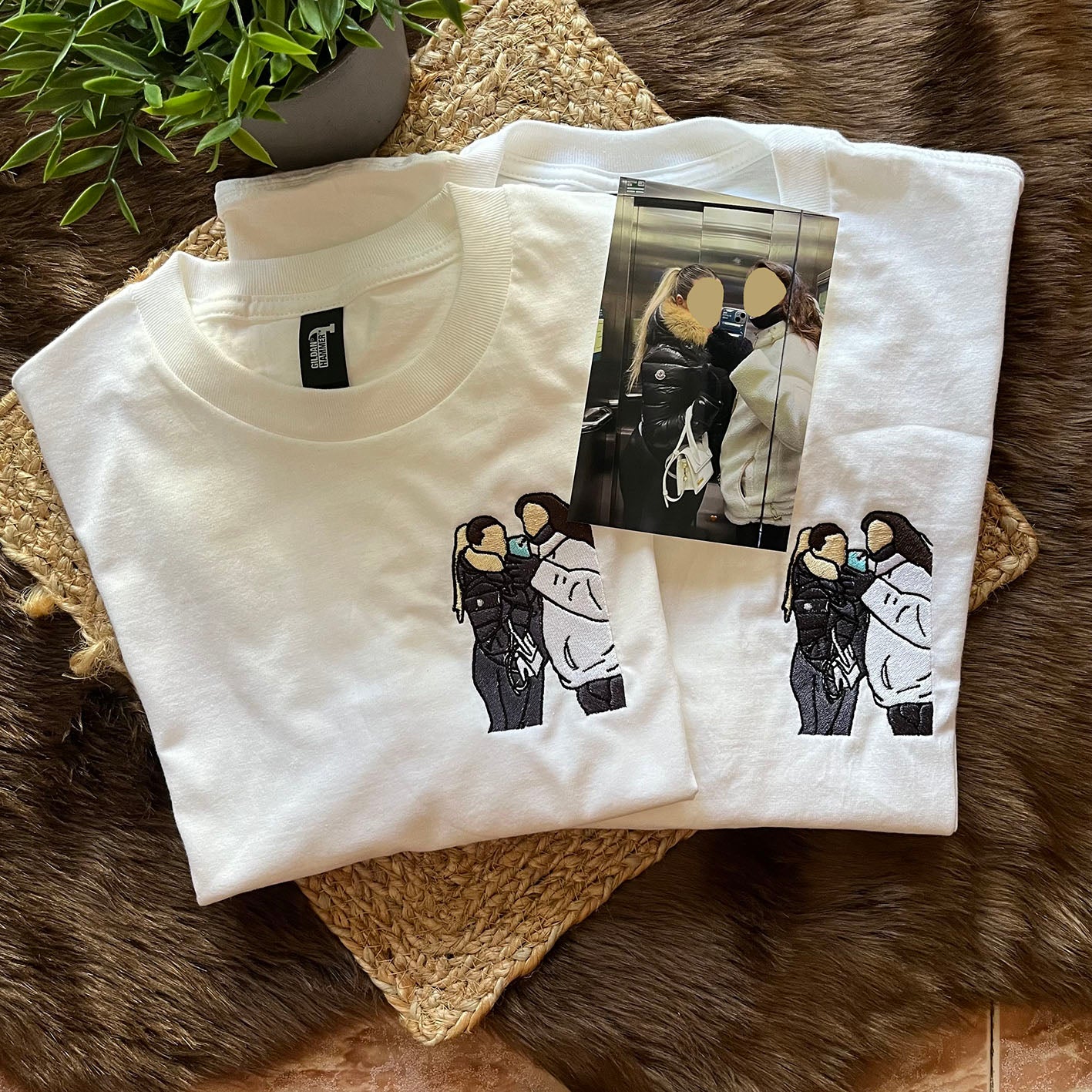 Pack 2 Camisetas retrato personalizado