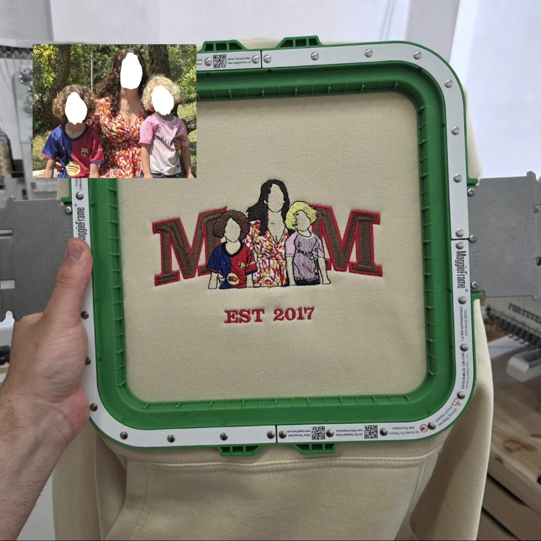 Sudadera MOM + retrato personalizado