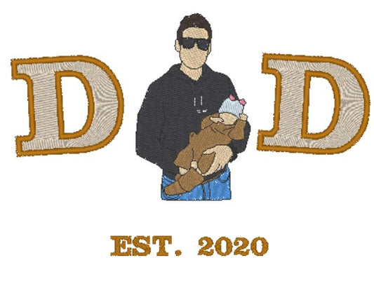 Camiseta DAD + retrato personalizado