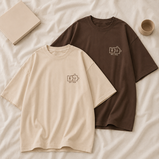 Pack 2 Camisetas puzle + iniciales