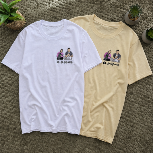 Pack 2 Camisetas retrato + código Spotify